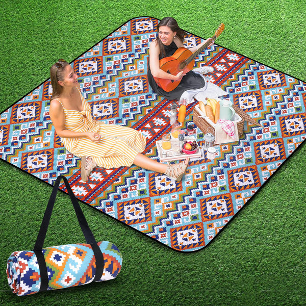 Hap Tim Extra Large Picnic Outdoor Blanket, 80''x80'' Waterproof Foldable Blankets