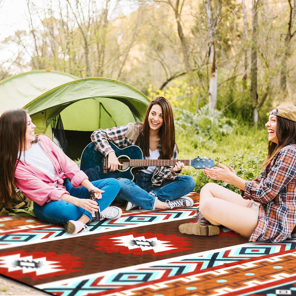 Hap Tim Extra Large Picnic Outdoor Blanket, 80''x80'' Waterproof Foldable Blankets