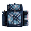 Picnic Backpack Cooler for 2/4 Person with Insulated Leakproof Cooler Bag, Wine Holder, Fleece Blanket, Cutlery Set