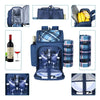 Picnic Set Backpack with Insulated Cooler for Two