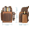 Picnic Set Backpack with Insulated Cooler for Two