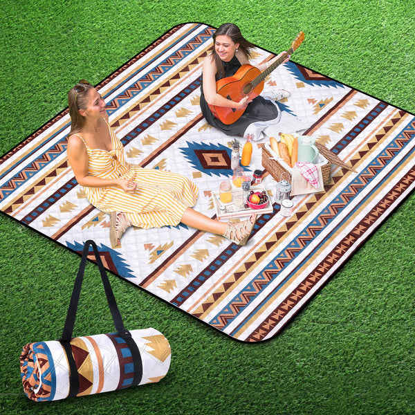 Hap Tim Extra Large Picnic Outdoor Blanket, 80''x80'' Waterproof Foldable Blankets