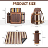 Picnic Backpack Cooler for 2/4 Person with Insulated Leakproof Cooler Bag, Wine Holder, Fleece Blanket, Cutlery Set