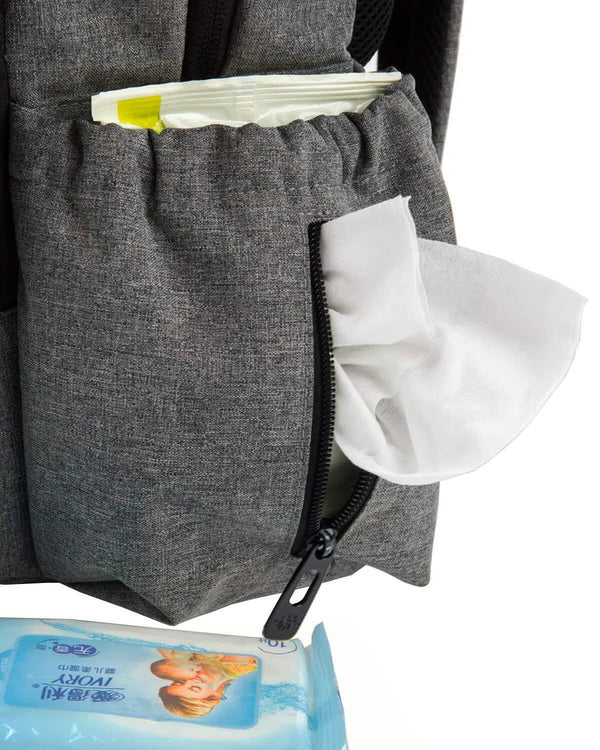 Quokka Baby Wickeltasche Rucksack Grau