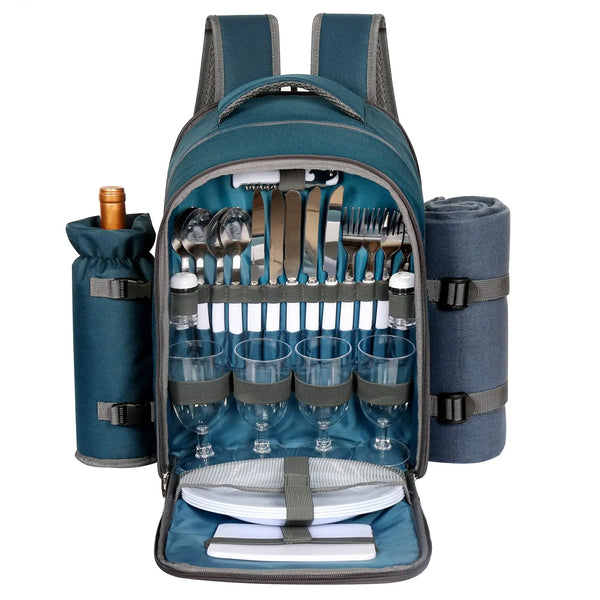 Hap Tim Eichhörnchen Picknick-Rucksack für 4 Personen Kaffee