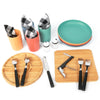 Picnic Basket Backpack with Insulated Cooler for Four