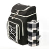 Picnic Basket Backpack with Insulated Cooler for Four