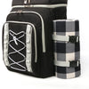 Picnic Basket Backpack with Insulated Cooler for Four