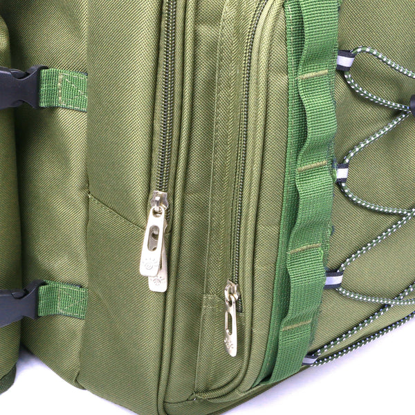 Picnic Basket Backpack with Insulated Cooler for Four