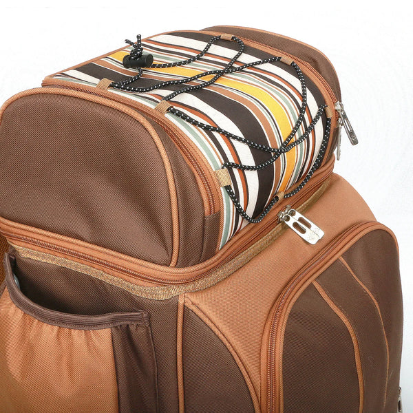 Picnic Set Backpack with Insulated Cooler for Four