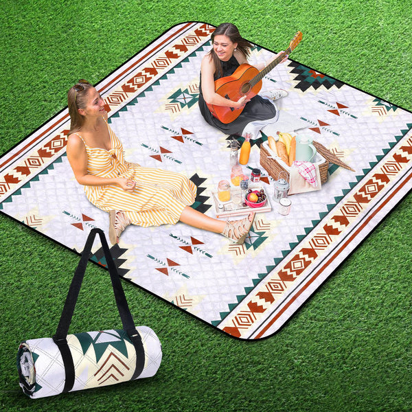 Hap Tim Extra Large Picnic Outdoor Blanket, 80''x80'' Waterproof Foldable Blankets