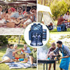 Picnic Set Backpack with Insulated Cooler for 2 Person Navy Blue