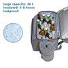 Picnic Set Backpack with Insulated Cooler for 2 Person Gray