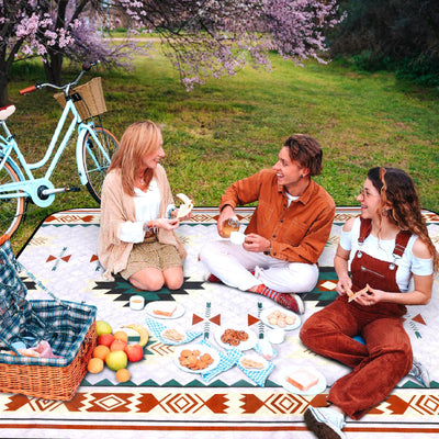 Hap Tim Extra Large Picnic Outdoor Blanket, 80''x80'' Waterproof Foldable Blankets