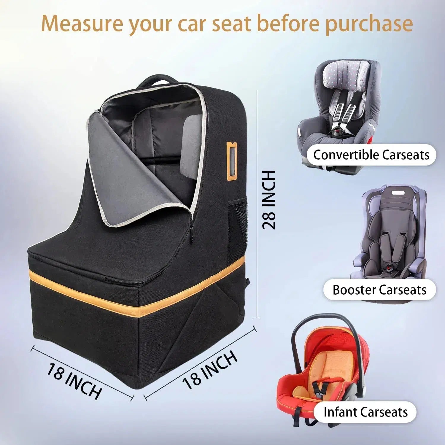 Hap Tim Car Seat Travel Bag Padded Carseat Cover for Airplane