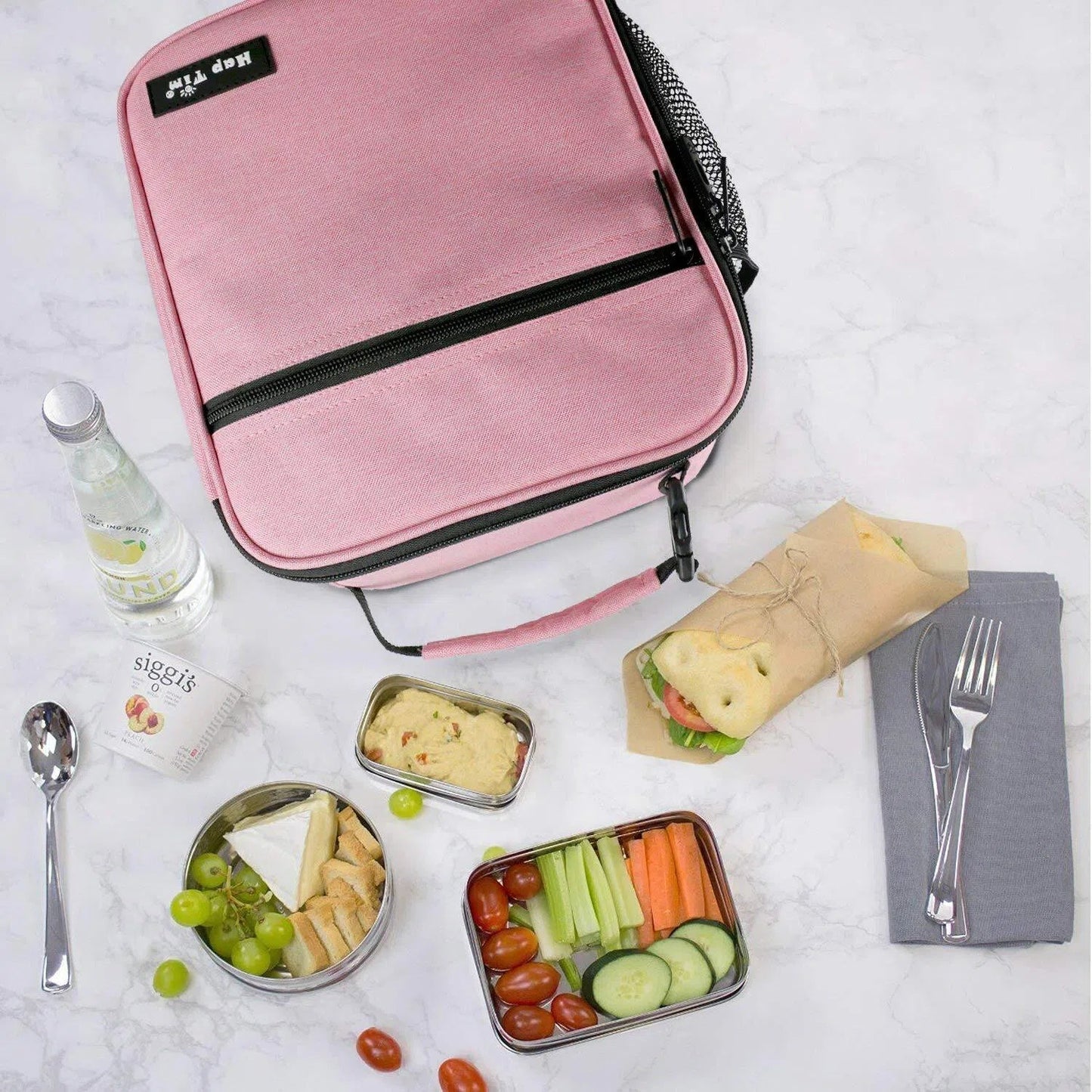 Hap Tim Insulated Lunch Bag Women Girls, Reusable Lunch Box Kids Girls, Spacious Lunchbox Adult Cooler Bag (18654-PK)