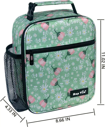 Bunnybento Insulated Lunch Box Green Floral