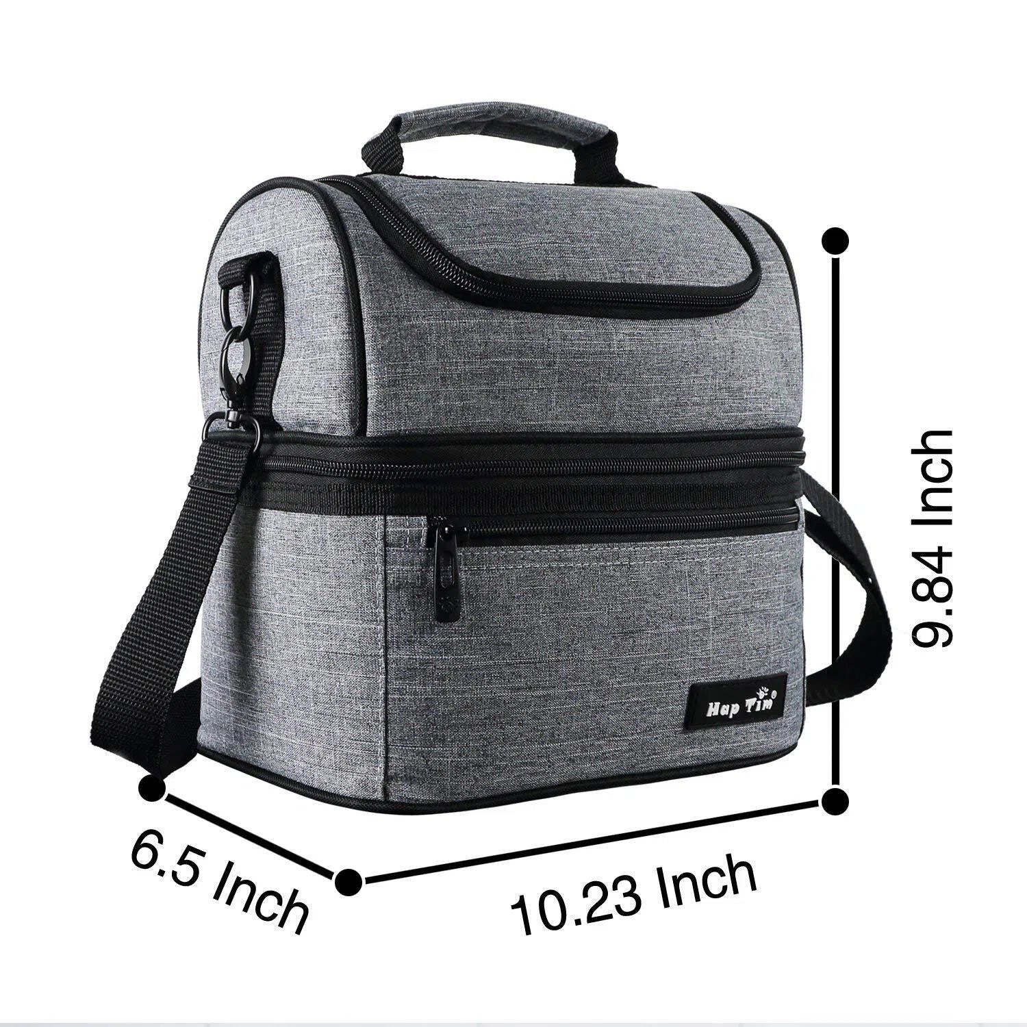 Pigwiggy Insulated Lunch Bag Gray Hap Tim