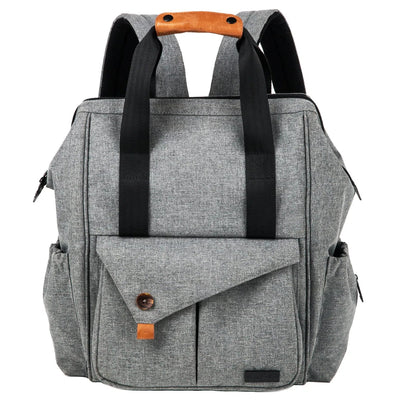 Wallababy Baby Wickeltasche Rucksack Grau 