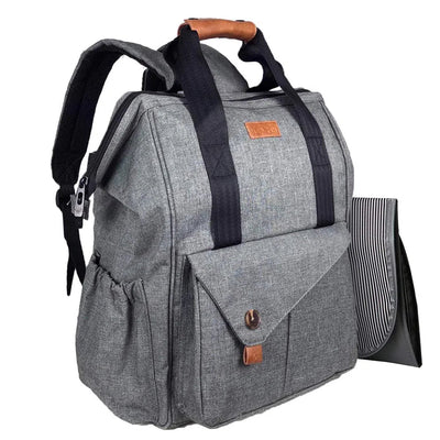 Wallababy Baby Wickeltasche Rucksack Grau 