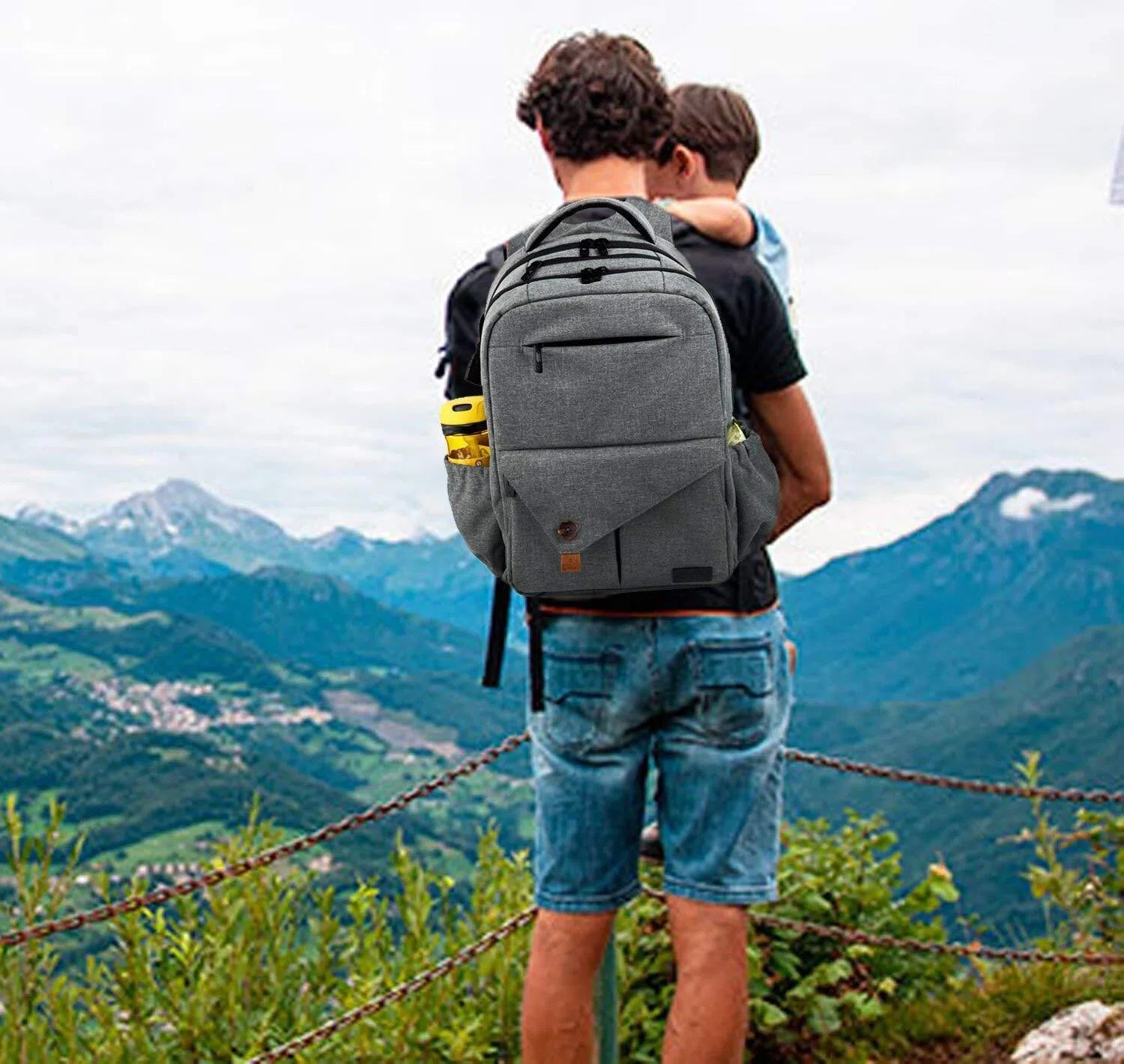 Quokka Baby Diaper Bag Backpack Gray Hap tim