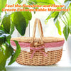 Hap Tim Wicker Picnic Basket Set with Lid for 2 Person