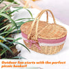 Hap Tim Wicker Picnic Basket Set with Lid for 2 Person