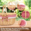 Hap Tim Wicker Picnic Basket Set with Lid for 2 Person