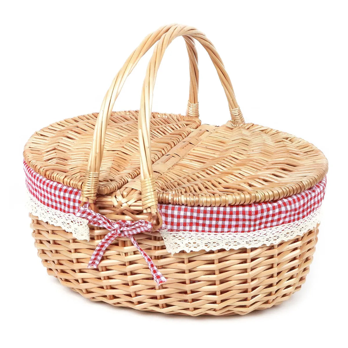 thumbnail image 2 of Complete Picnic Basket Set For 4 - Wicker Hamper With Cooler Bag, Wine Table & Cutlery, Perfect Couples Gift 2 of 10