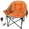 Portable Heated Camping Chair with Charger, Dual Power Options