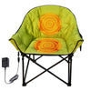 Portable Heated Camping Chair with Charger, Dual Power Options