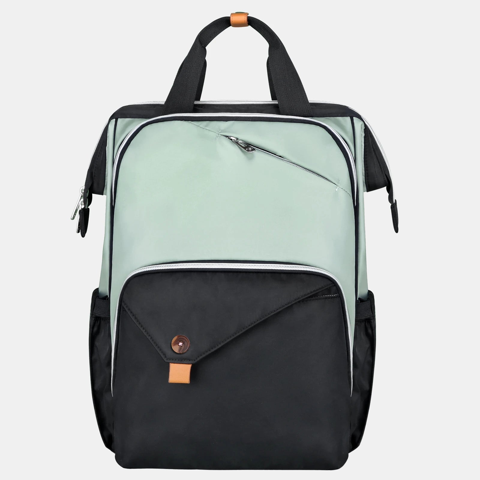 Pandapouch Diaper Bag Backpack Khaki Black