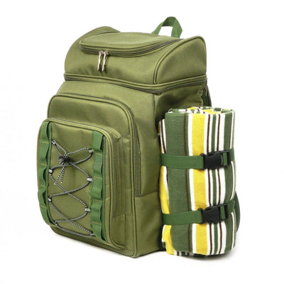 Hap Tim Picknickkorb-Rucksack für 4 Personen Grün 
