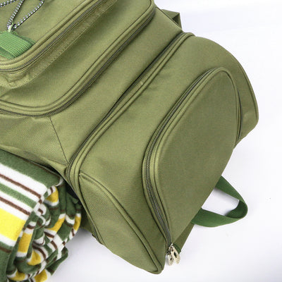 Hap Tim Picknickkorb-Rucksack für 4 Personen Grün 