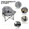 Portable Heated Camping Chair with Charger, Dual Power Options