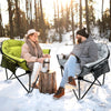 Portable Heated Camping Chair with Charger, Dual Power Options
