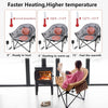 Portable Heated Camping Chair with Charger, Dual Power Options